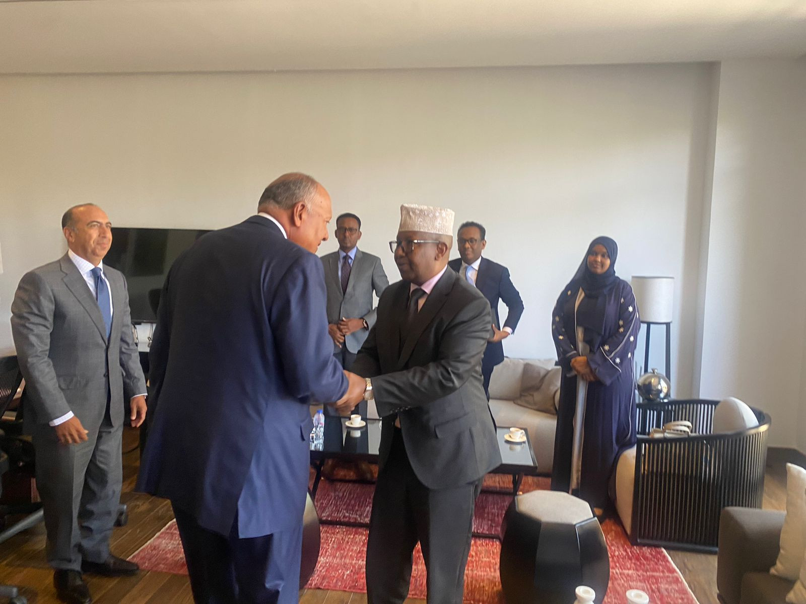 لقاء وزير الخارجية مع نظيره الصومالي
