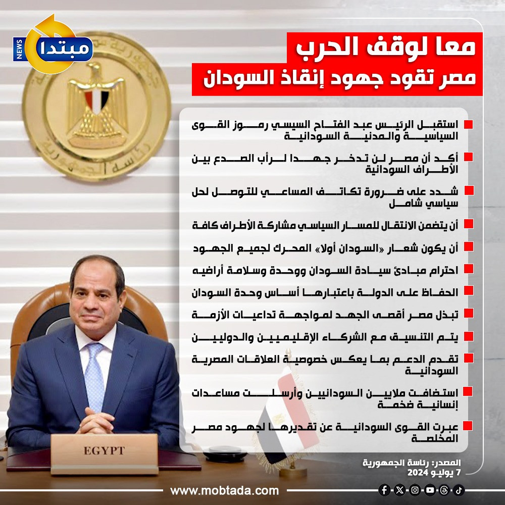 الجهود المصرية لدعم السودان